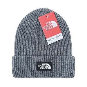 North Face Grey Cap Cuffed Beanie Adult One Size Fits Most